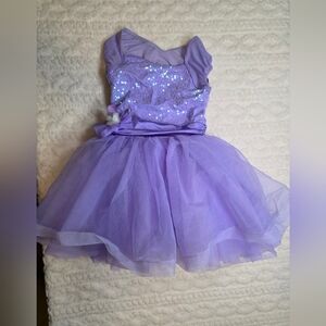 Weissman Lavender Sequin Dance Costume – Girls MCL (6/7) Ballet/Tap Tutu Dress